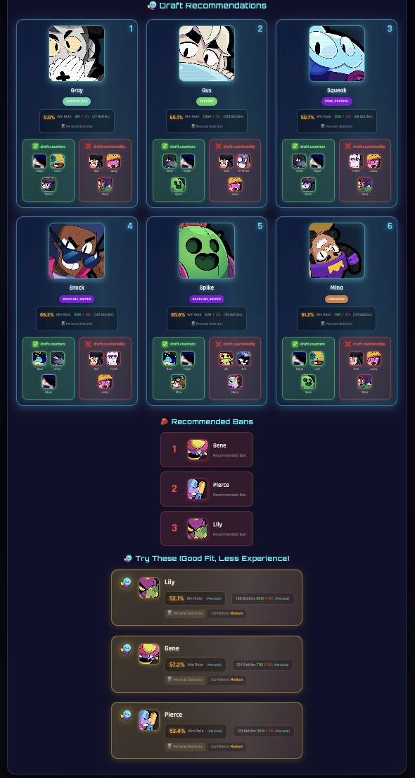 Draft screen